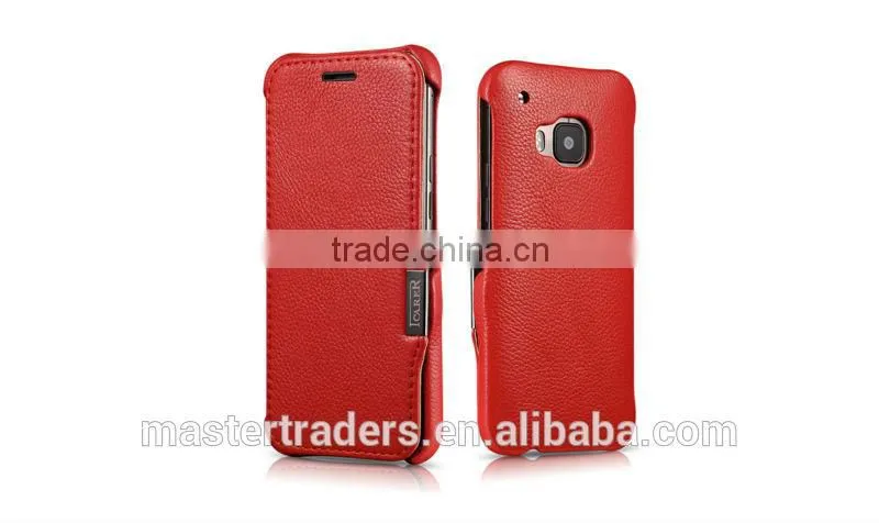 Original Icarer Litchi Grain Series Genuine Leather Case For HTC One M9 MT-3320