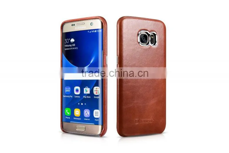 Icarer Vintage Series Real leather case for Samsung S7 edge/s7 Luxury full anti shock protective leather back cover for s7 edge