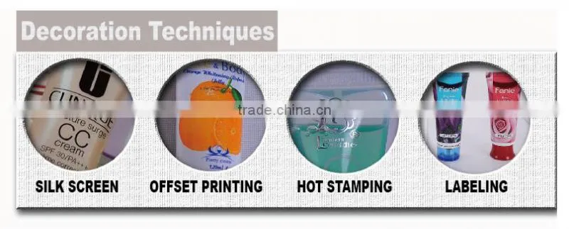 eco friendly gloss coating cosmetic plastic tube flip top cap