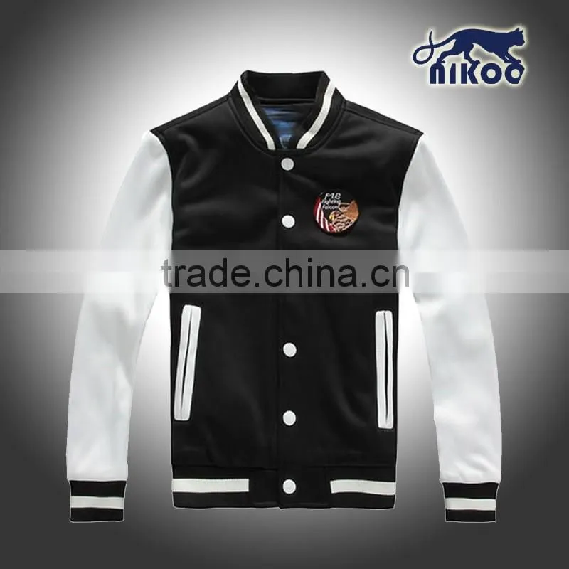 quality mens button-up cotton jackets with embroidery