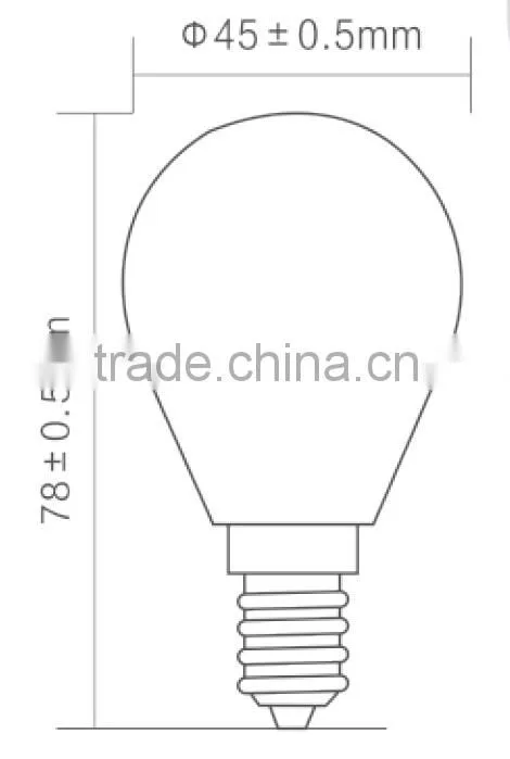 Super bright G45 5.2W E14 510Lm g45 led bulb