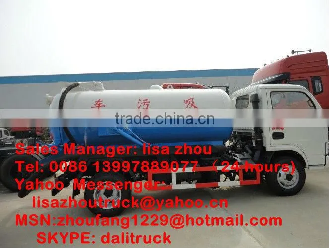 Dongfeng 5M3 sewage vaccum suction tank truck