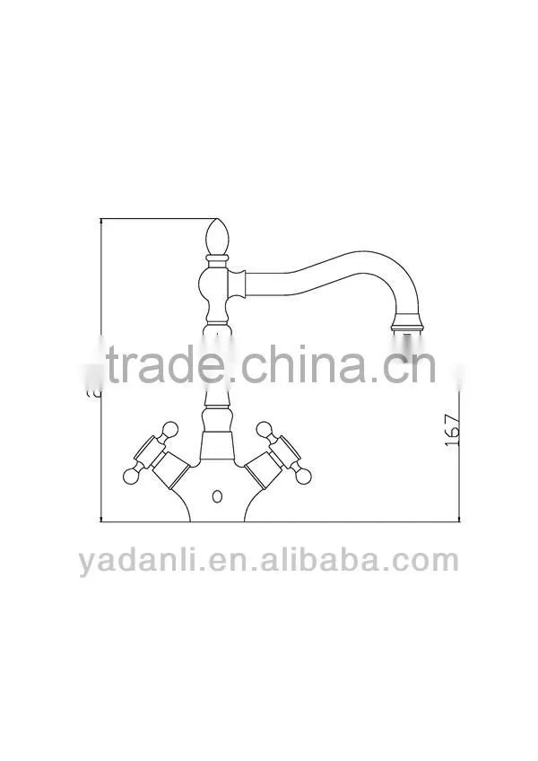 dual lever traditional kitchen faucet M182B