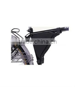 Black bike saddle bag