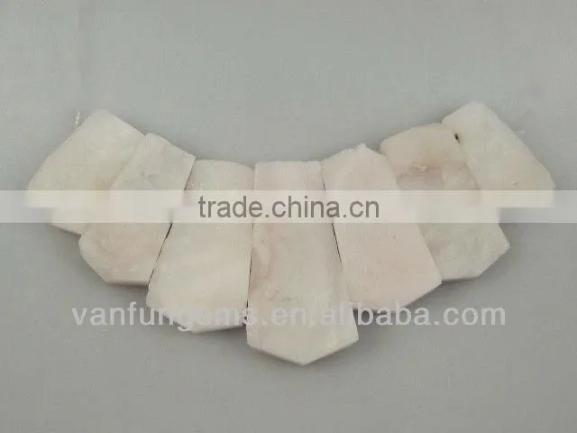 AA grade Pink Opal rectangle freeform besds for necklace
