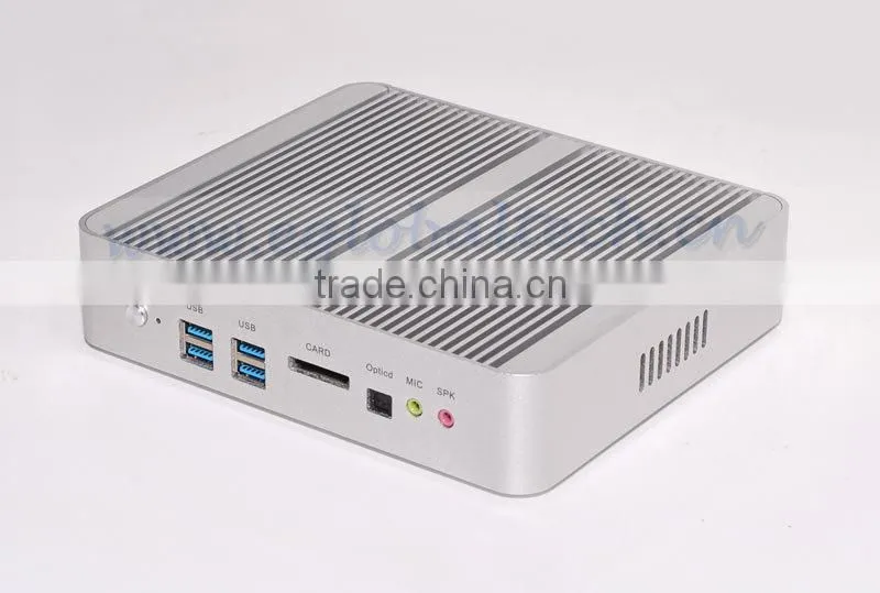 Small fanless pc i5 5200u 5250u Fanless professional passive cooling by alloy case openelec gaming home theater PC