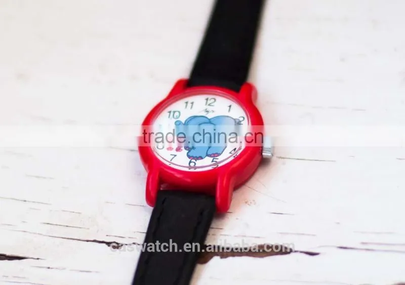 Fashion cute elephant kids leather watch