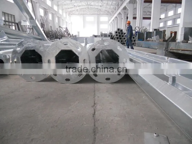 Road steel cctv pole mounting