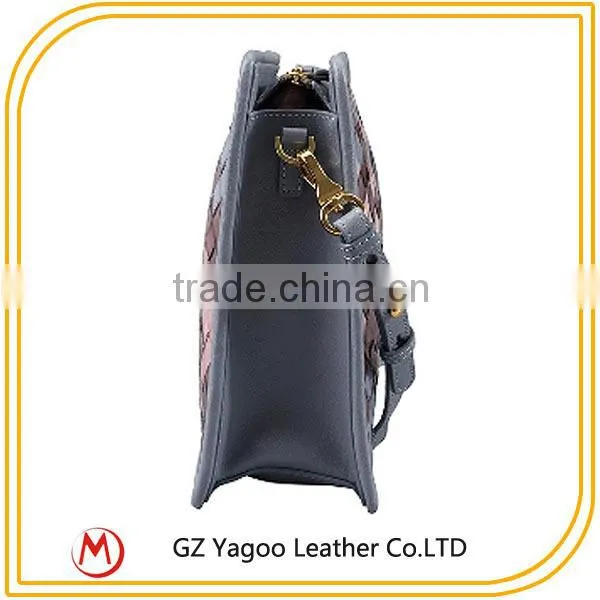latest handicraft acrylic leather clutch bag