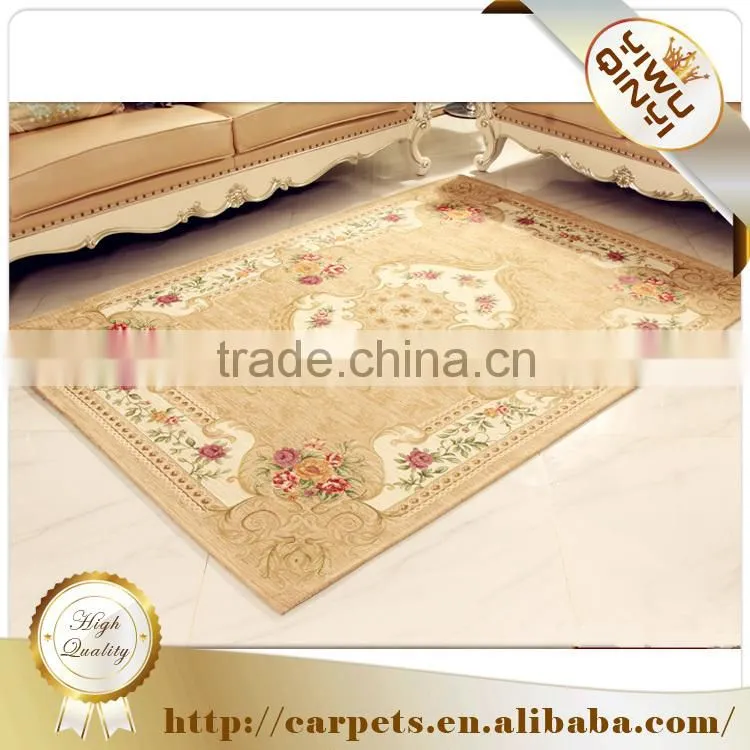 Latest products in market 2015 jacquard Chenille carpets , Printed carpet