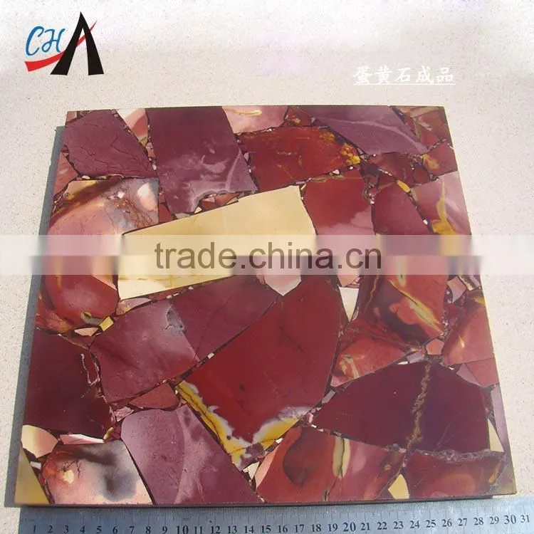 Yolk stone semi precious stone slab for flooring panel,wall tile,TV background