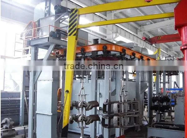 Alloy Wheels Overhead Chain Type Shot Blasting Machine