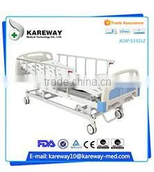 Hospital equipment modern three cranks 3-way manual home medical patient beds function