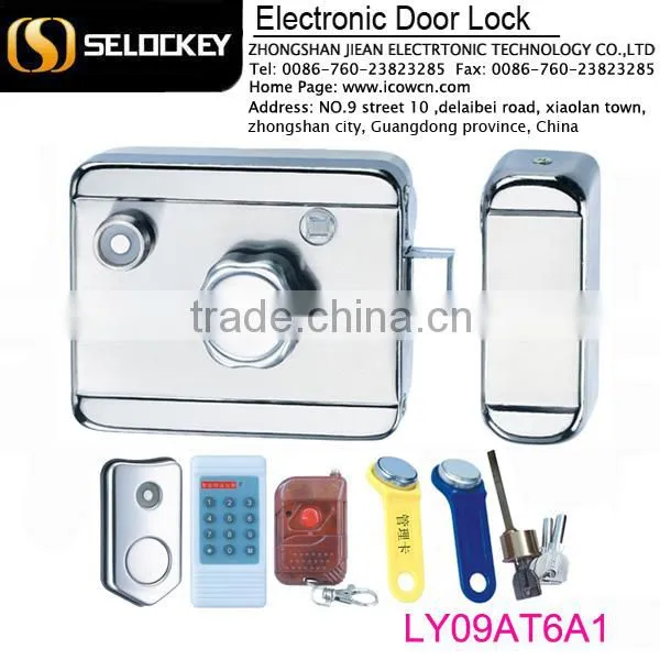 Swipe proof electric ID lock for access and security locking systems, integrated