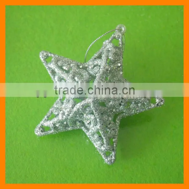 Plastic Gold Glitter Star For Christmas