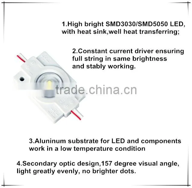 160 degree beam angle high power led module with lens