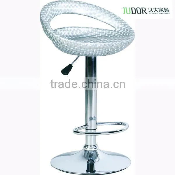 ABS Plastic Adjustable leather white bar stool K-1006