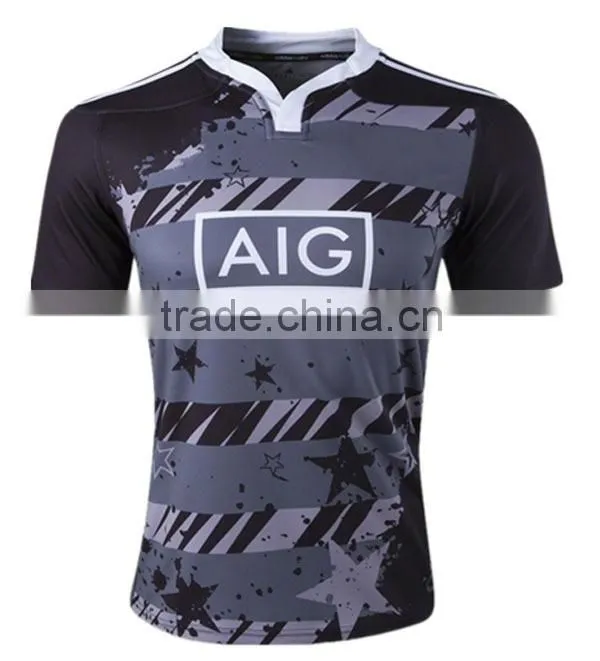 Professional athletes wholesale dry fit sublimated rugby jersey