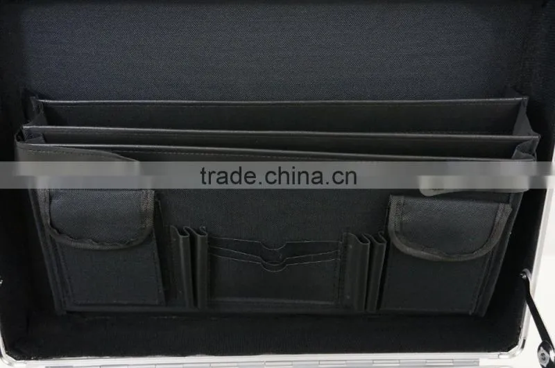 Aluminum Tool Case with Black Shoulder Belt for Easy Carrying, Measures 455 x 330 x 152mm