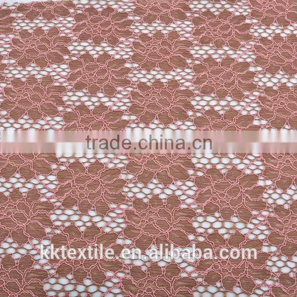 New Arrival Elegant 60% RS 40% Nylon mesh lace fabric in two colors