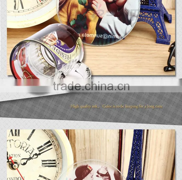 Sunmeta factory directly blank sublimation round glass coaster BL-17B