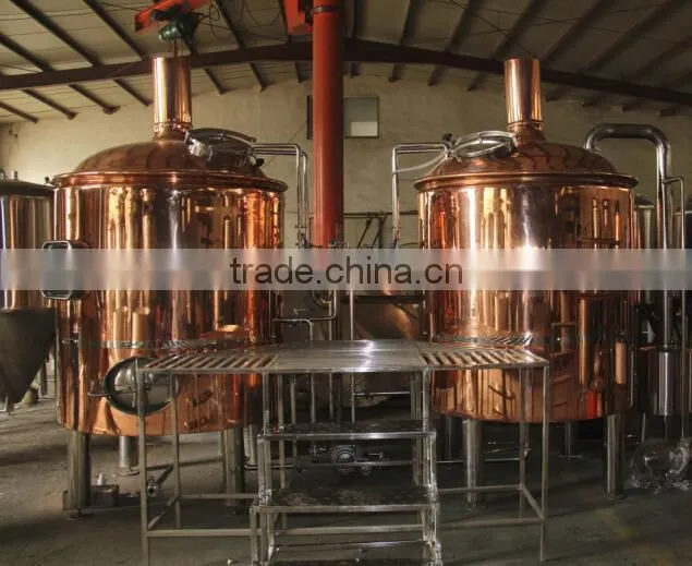 Red copper beer brewing kettle , mash tun , whirlpool tank for sale