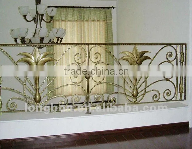 short hot galvanized wrought iron balcony fence
