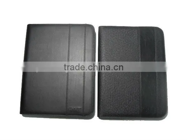 A4 Leather Bound Conference Ring Folder Black