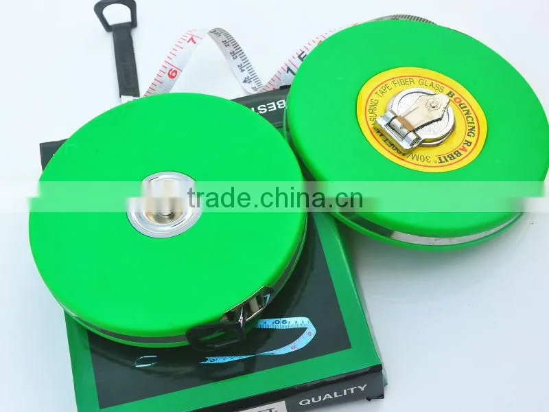 50m long distance reel measuring tape high precision bulk wholesales pvc fiberglass measurement tools
