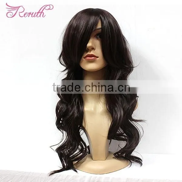 high quality factory price red human hair wig