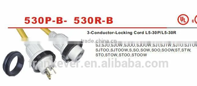 UL USA power cord L5-30P L5-30R
