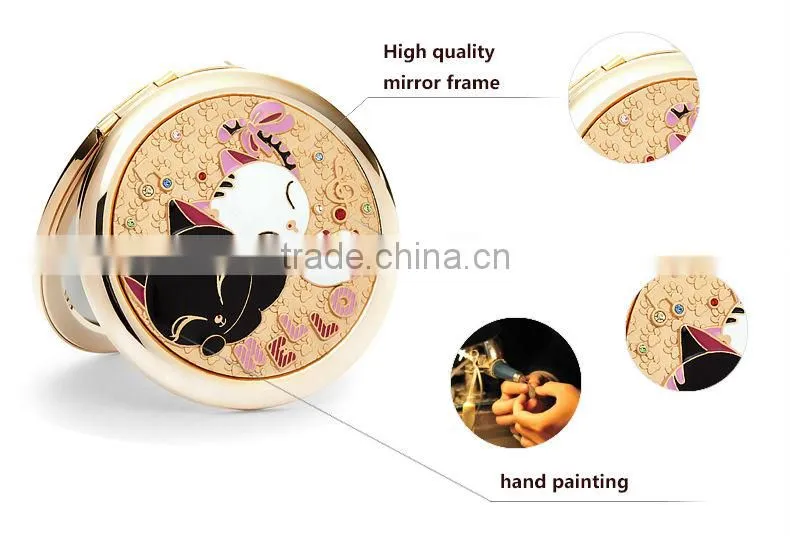 personalized cat pocket mirror cosmetic mirror