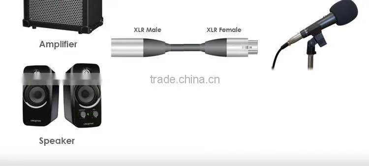 3 Pin XLR male to female Balanced microphone audio cable