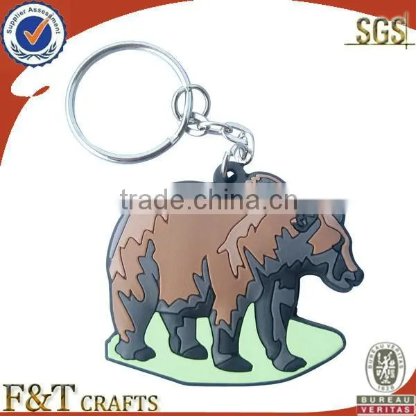 castle christmas puffy custom soft pvc keychain