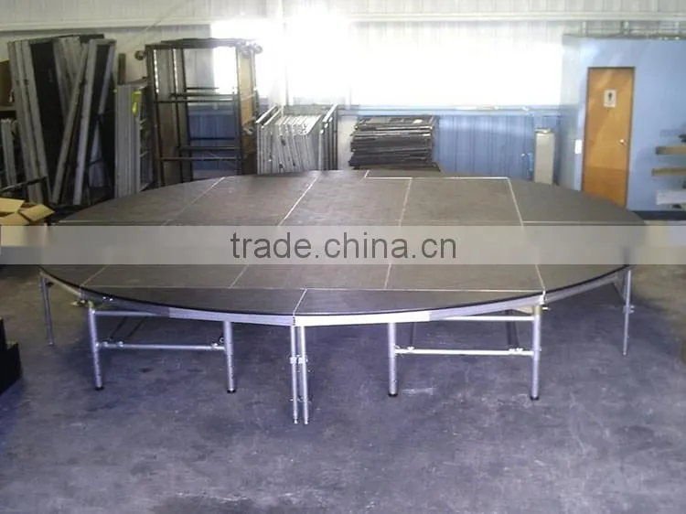 Event round portable stage decorations with 18 mm plywood platform