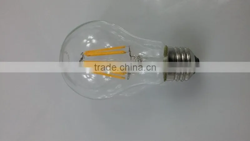 Incandescent shape bulb light CE UL listed a19 e26 8w filament led bulb