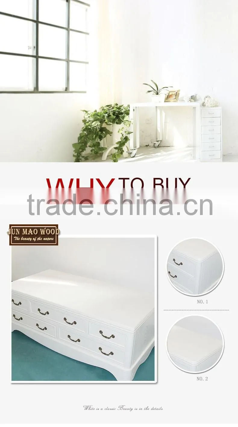 Living room furniture modern solid wooden coffee tables with drawers