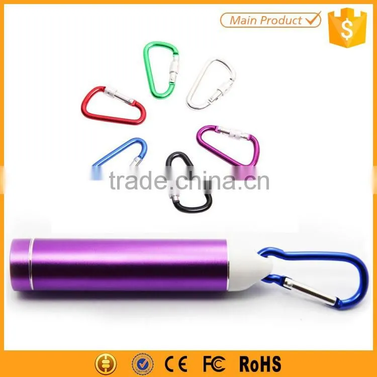 Amazon best sellers portable charger power bank 2200mah with carabiner