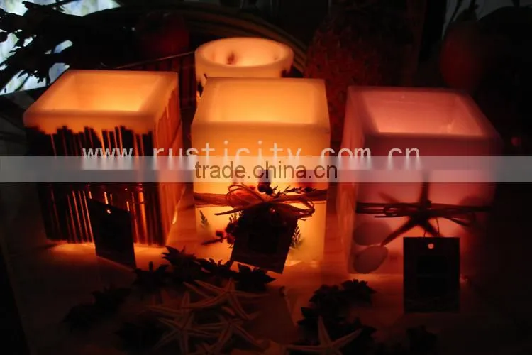 Colorful beautiful printing pillar LED candles