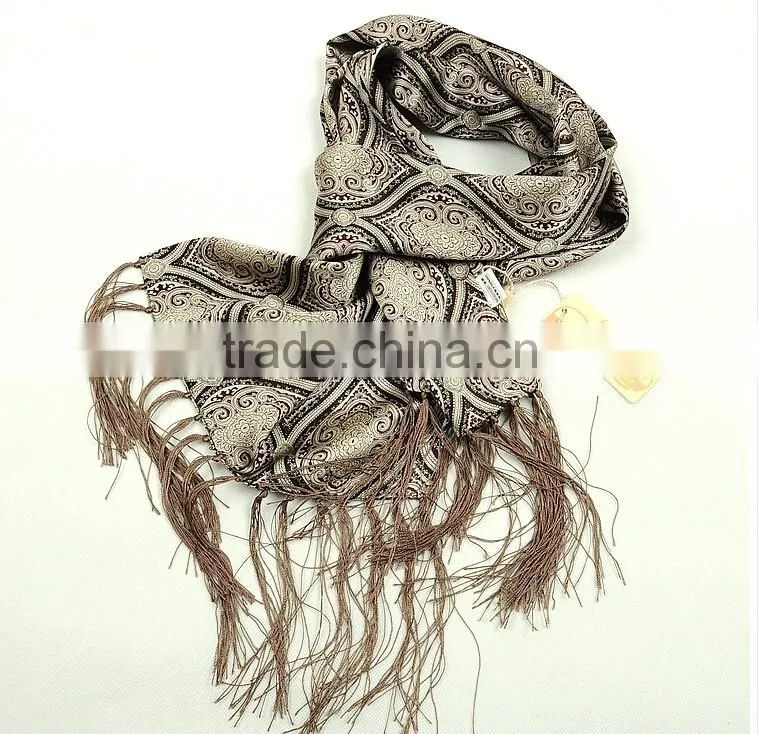 Luxury 100% silk long men scarves customize any design mens scarf