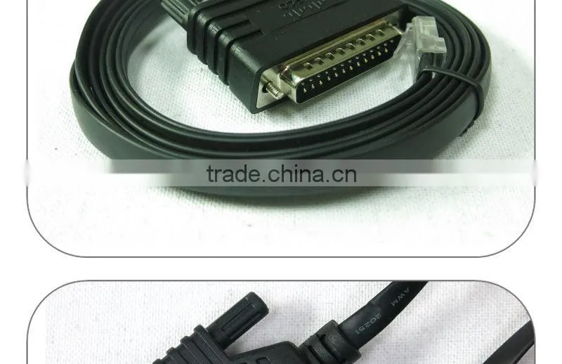 Cisco DB25 to RJ45 CAB-CONAUX Modem/Console Cable, 72-3663-01