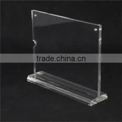 3 sided clear acrylic menu holder,acrylic menu stand,acrylic a5 menu stand factory price