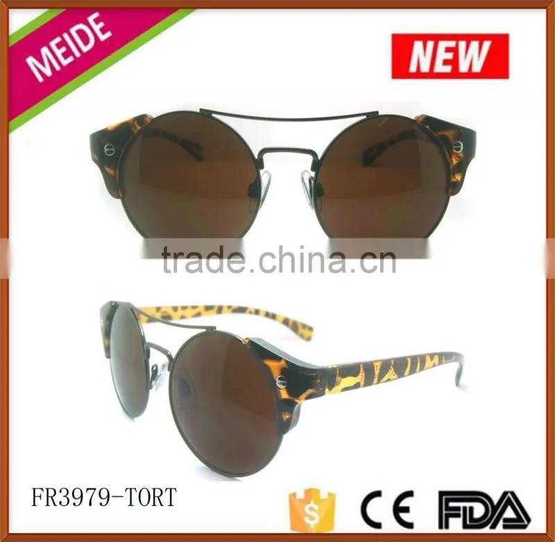 2016 new latest fashion round metal sunglasses wholesale sunglasses china cheaper