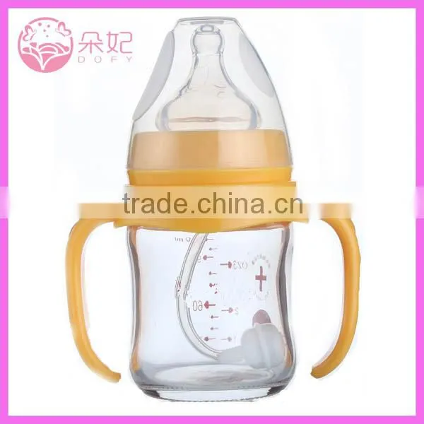 baby soft silicone glass baby bottles
