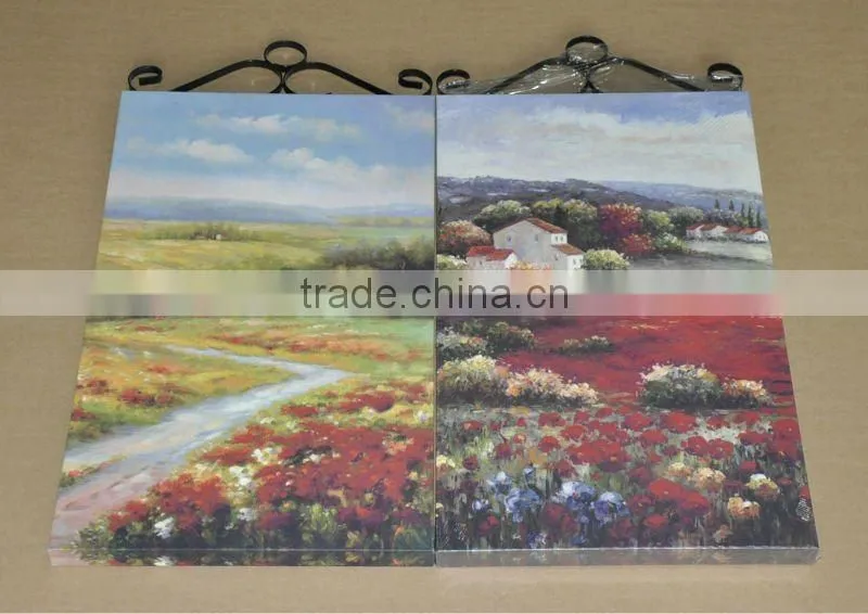 oil paintings with brush stroke framed canvas