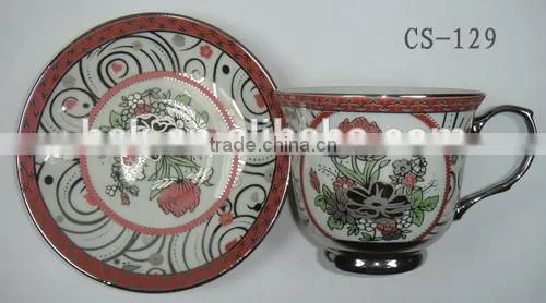 Personalized wholesale porcelain tea cup & saucer
