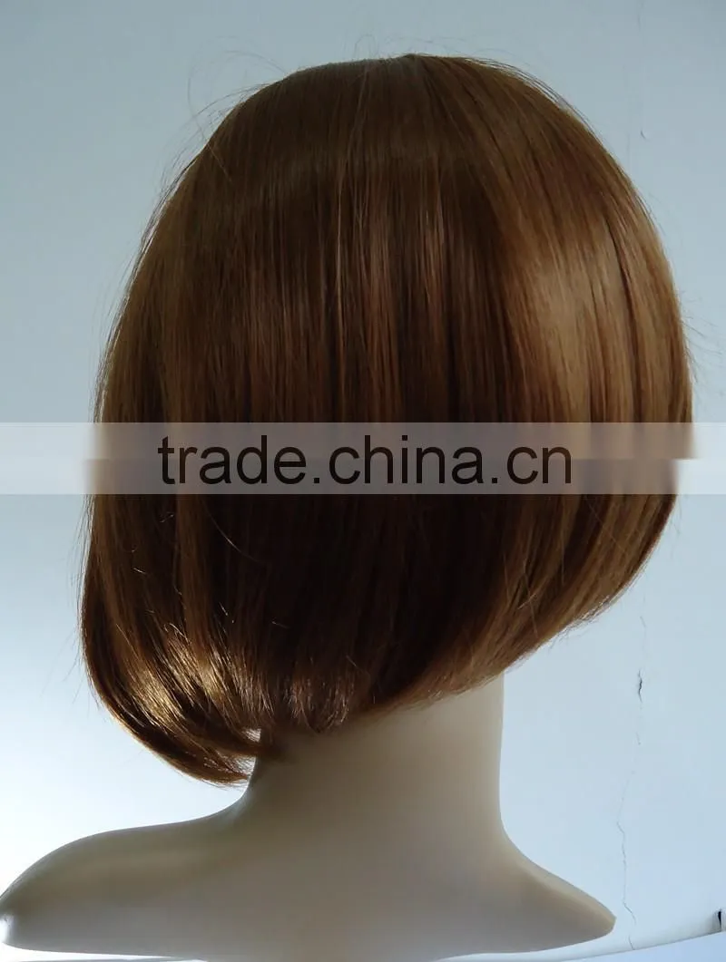 Female Short straight Bob Wig Red Color Heat Resistant Fiber Realistic Wig African American Wig For Black Women