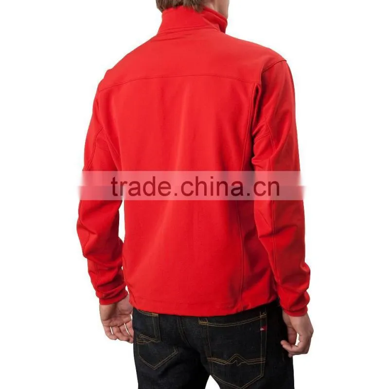 Mens Color Contrasted Good Designed Printed 3 Layers Bonded Waterproof Softshell Jacket