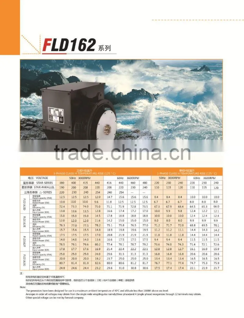 single phase generator/alternator