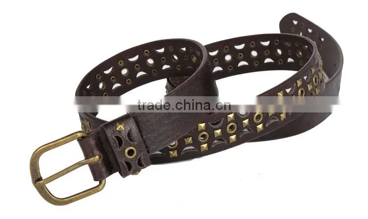 Cheap Leather Hollow Out Female Pyramid Belt SWF-15062932